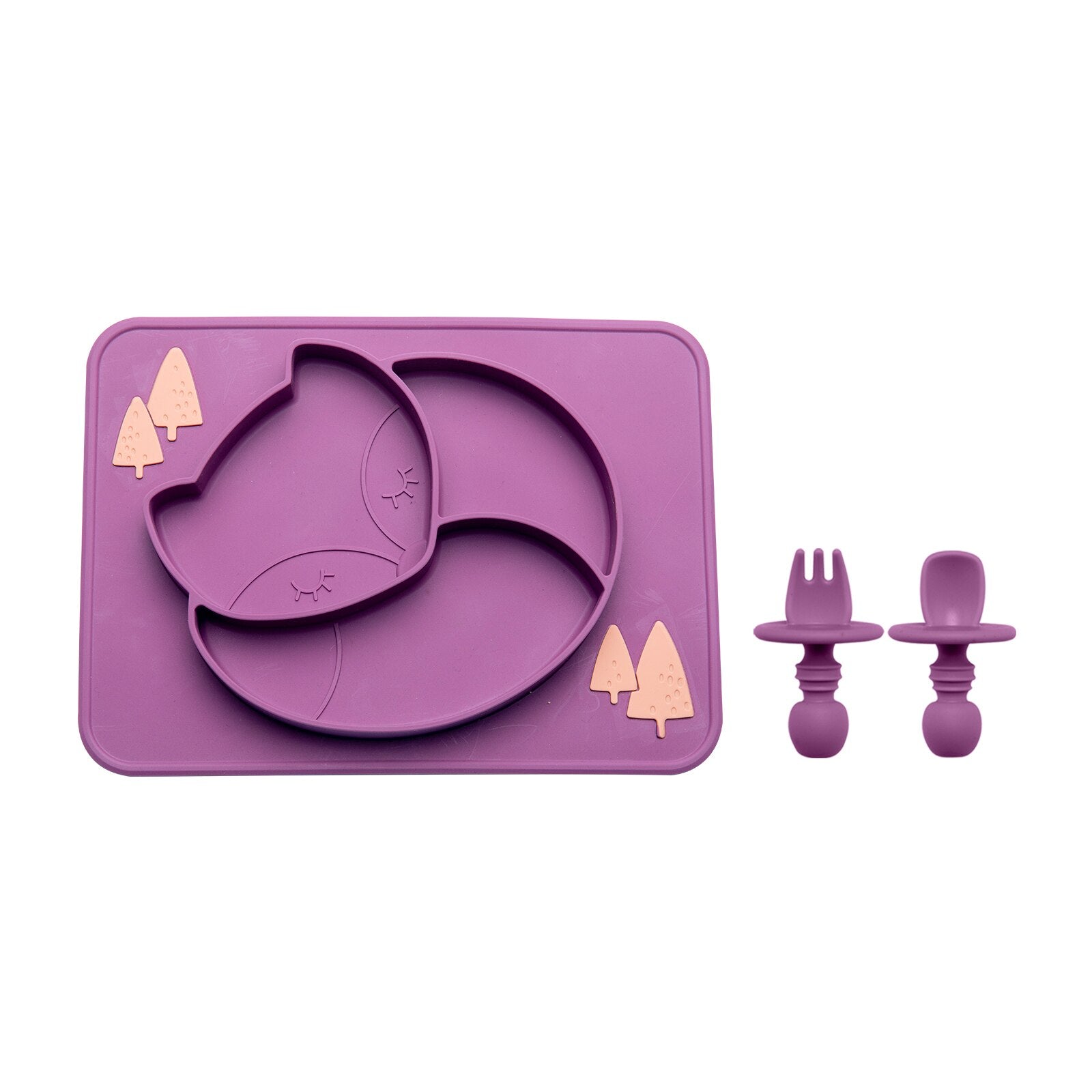 Silicone Baby Dining Plate Silicone Baby Dining Plate Baby Bubble Store Purple 