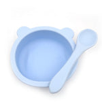 Silicone Baby Feeding Bowl With Spoon Silicone Baby Feeding Bowl With Spoon Baby Bubble Store Sky 