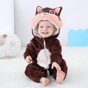 Soft Baby Animal Romper Soft Baby Animal Romper Baby Bubble Store squirrel 3M 