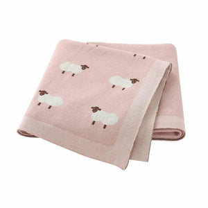 Soft Sheep Baby Blanket Soft Sheep Baby Blanket Baby Bubble Store Pink 