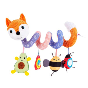 Sozzy Baby Stroller Spiral Rattle Toy Hanging Mobile Bed Bell Activity Car Seat Plush Fox for Newborn 0 12 Comfort Crib Pram 0 Baby Bubble Store Orange Fox Crib Toy China Animal
