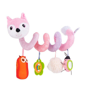 Sozzy Baby Stroller Spiral Rattle Toy Hanging Mobile Bed Bell Activity Car Seat Plush Fox for Newborn 0 12 Comfort Crib Pram 0 Baby Bubble Store Pink Fox Crib Toy China Animal