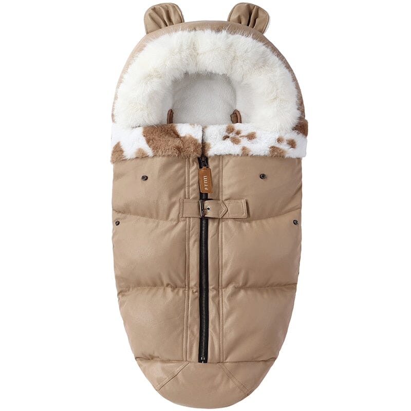 Thicken Baby Sleeping Bag 0~12month Baby Footmuff for Stroller Sleepsack -30℃Winter Baby Universal Footmuff Envelope for Newborn 0 Baby Bubble Store Leather type 1 