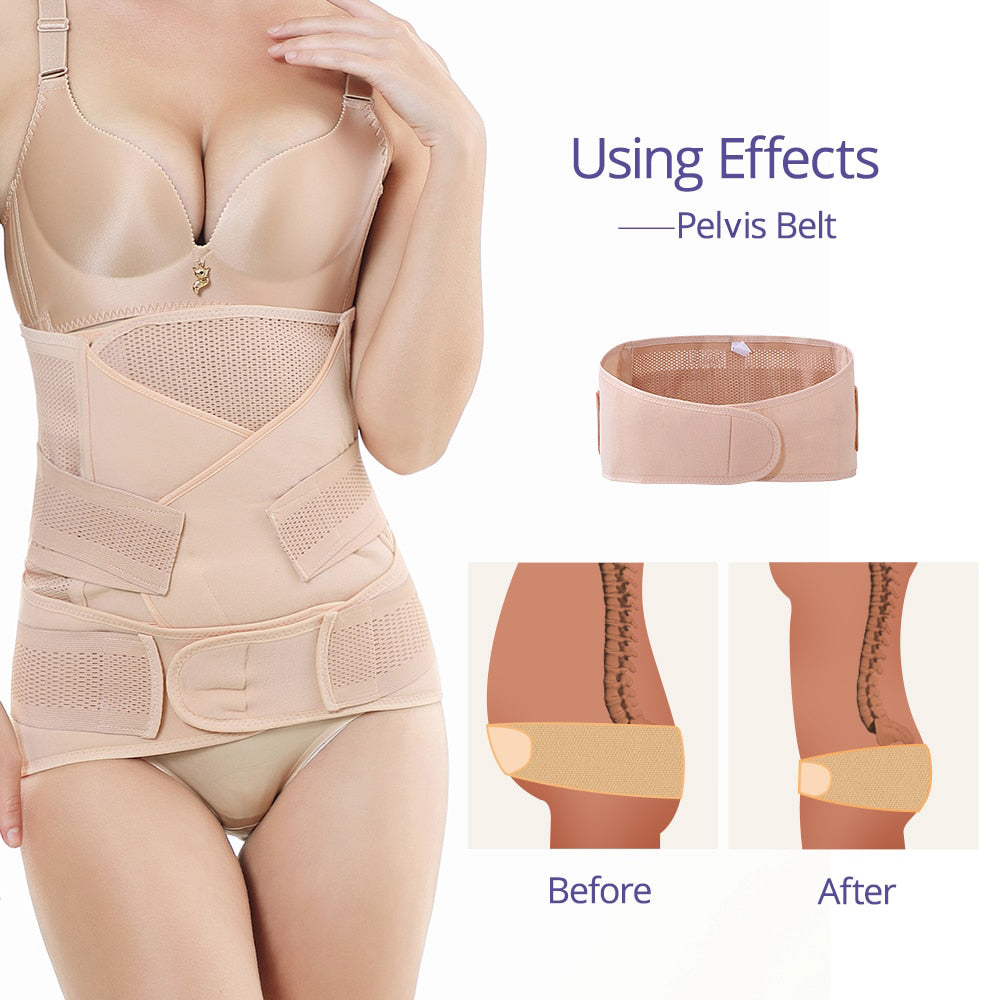 SHAPERIN Postpartum Girdle C-Section Recovery Belt Back Support Belly Wrap  Belly Band Shapewear 