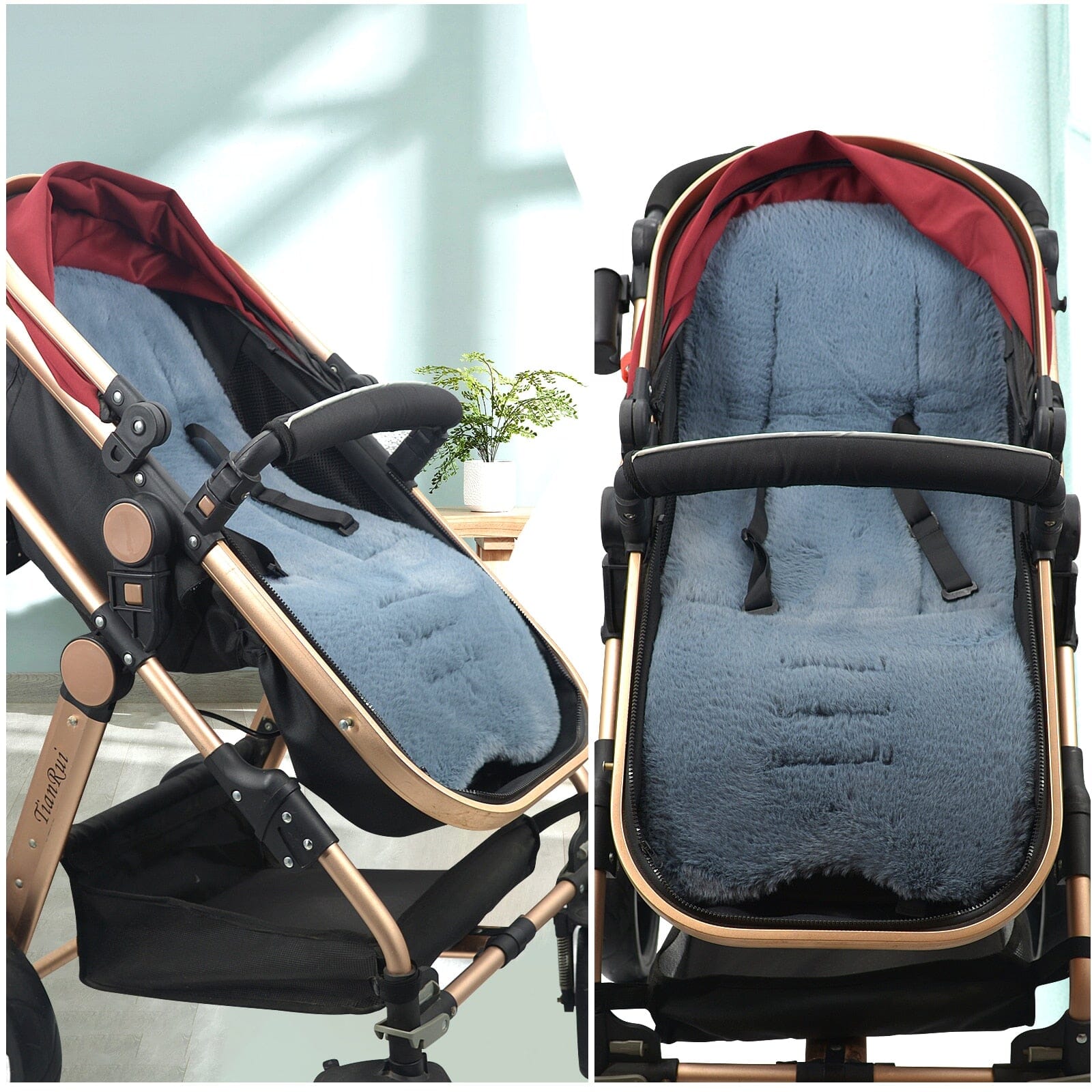 Warm Baby Winter Stroller Accessories Mat Baby Diaper Pad Infant Stroller Cushion Soft Cotton Pushchair Mat Mattress 0 Baby Bubble Store 