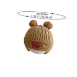 Winter Baby Beanie Cap Cartoon Bear Ear Protection Knitted Hat for Toddler Boys Girls Cute Korean Warm Kids Crochet Hats Gorros Baby Bubble Store 