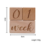 Wooden Baby Milestone Cards Wooden Baby Milestone Cards 6pcs Baby Bubble Store 