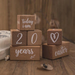 Wooden Baby Milestone Cards Wooden Baby Milestone Cards 6pcs Baby Bubble Store 6pcs 